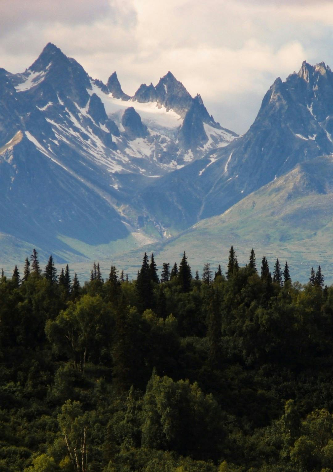 A mountain view in Fairbanks Alaska