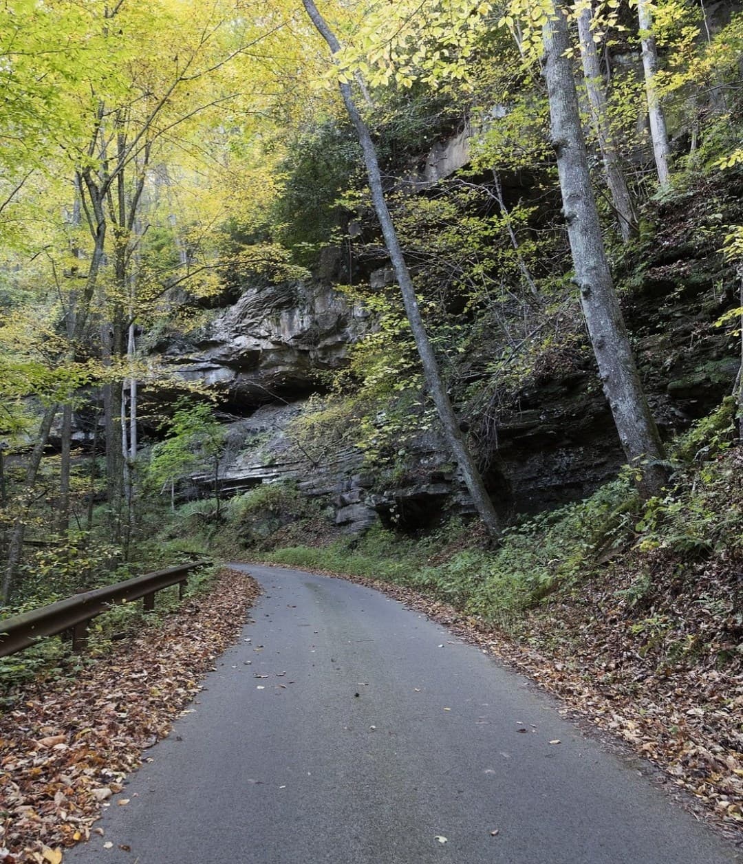 A winding road in Charleston West Virginia