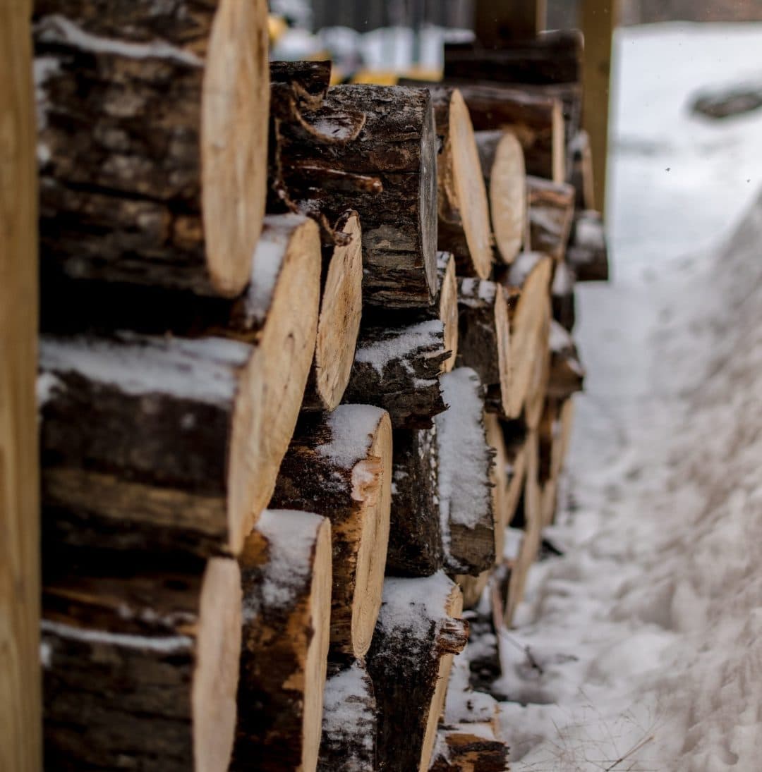 A stack of wood