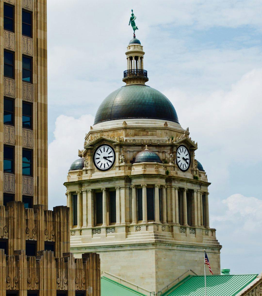 A building with a clock tower in Fort Wayne