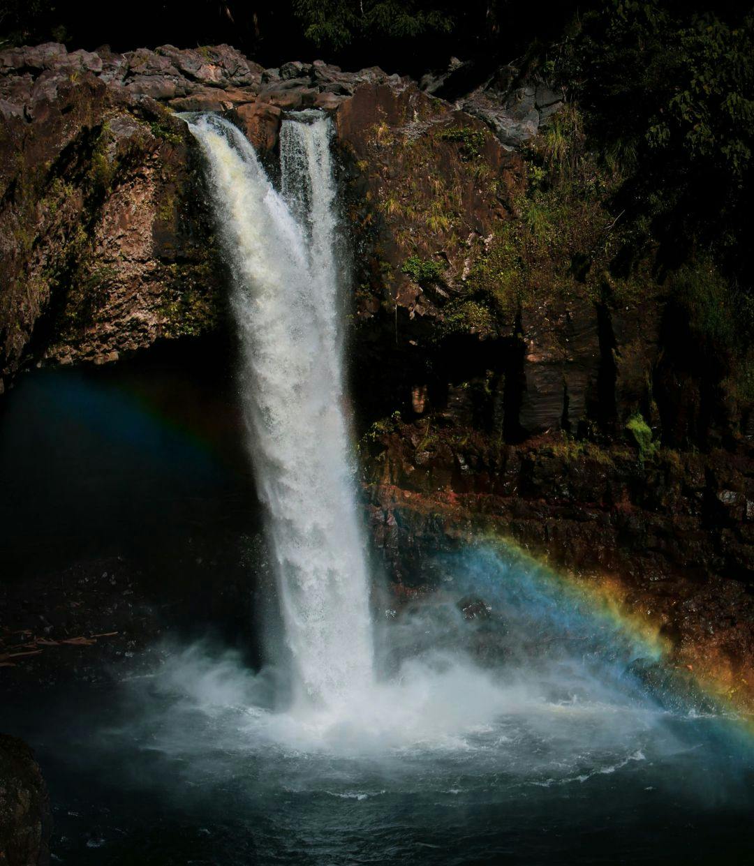 A waterfall in hawaii