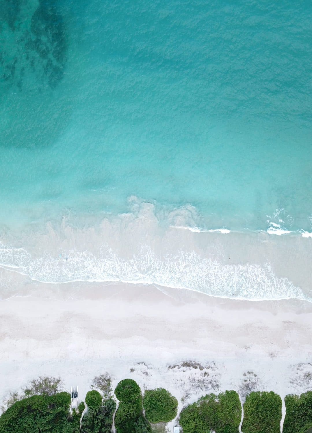 An aerial view of a beach in kailua