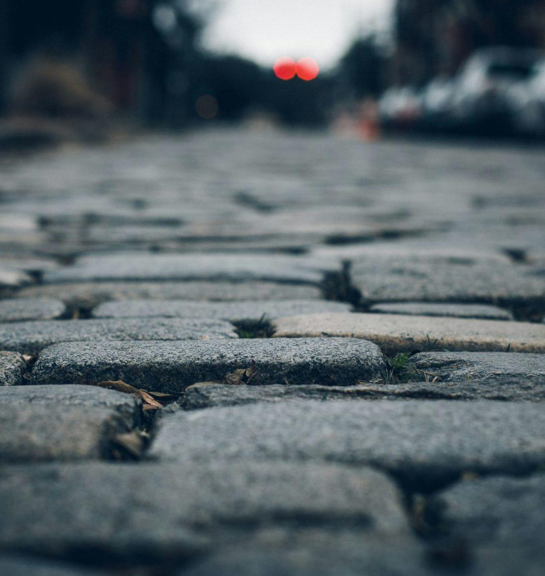 A brick road in Norfolk VA