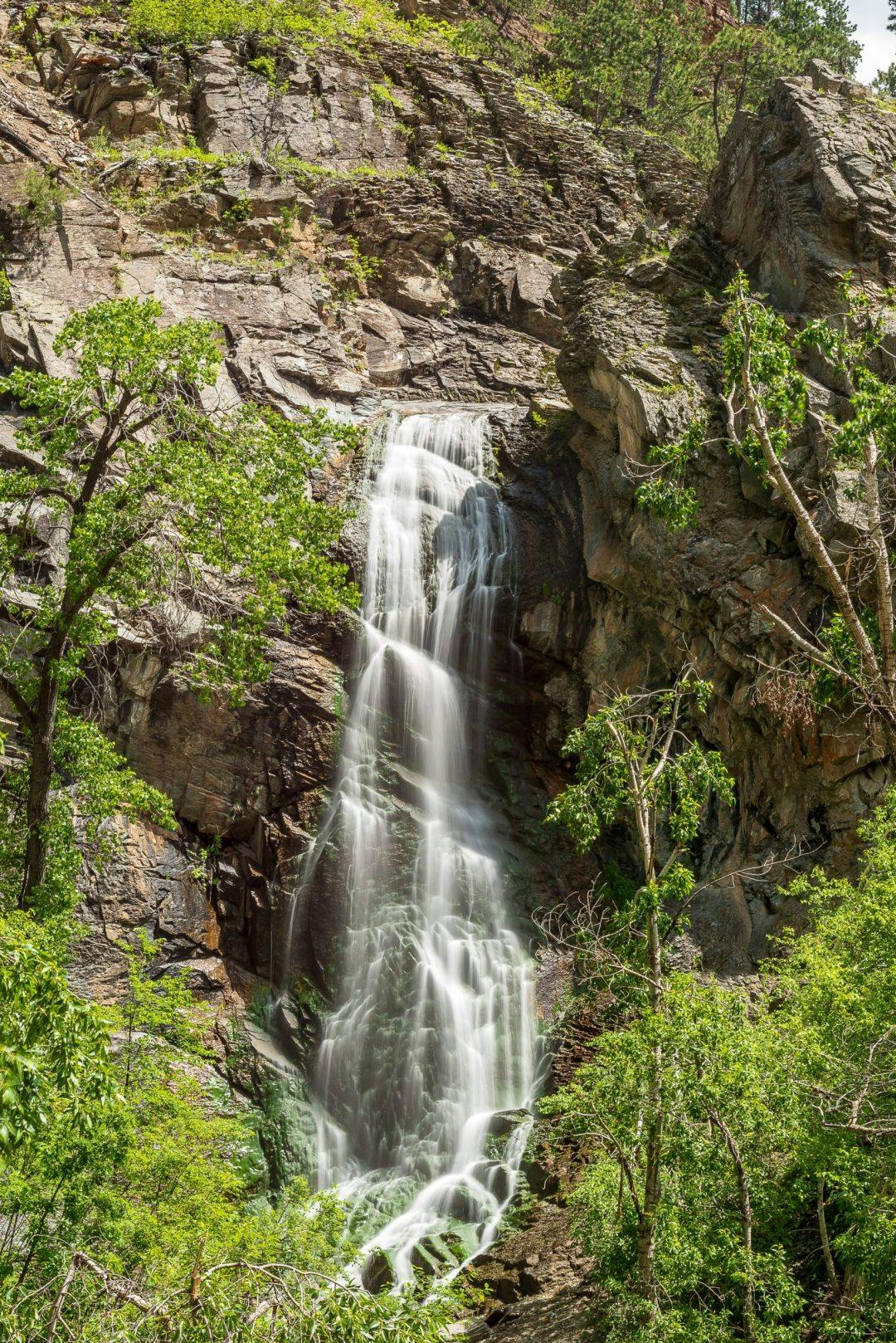 A waterfall in Rapid City