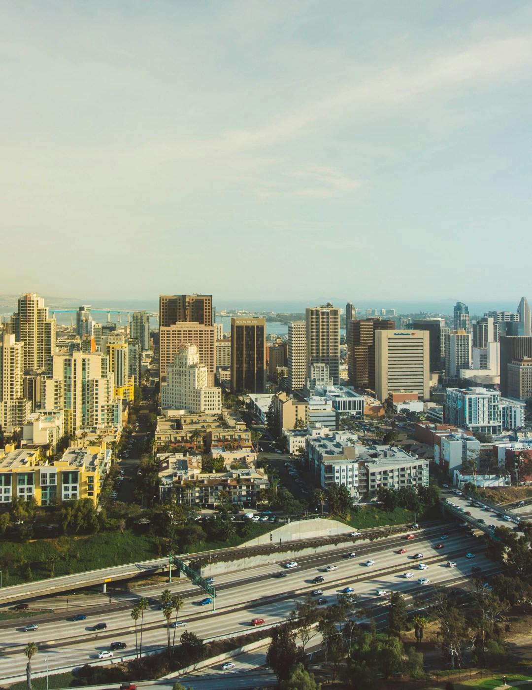 Aerial shot of downtown San Diego