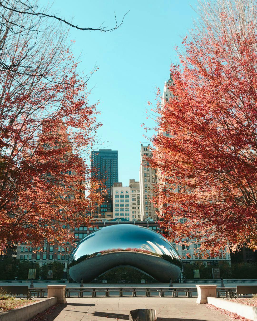 The Cloud Gate sculpture in Chicago