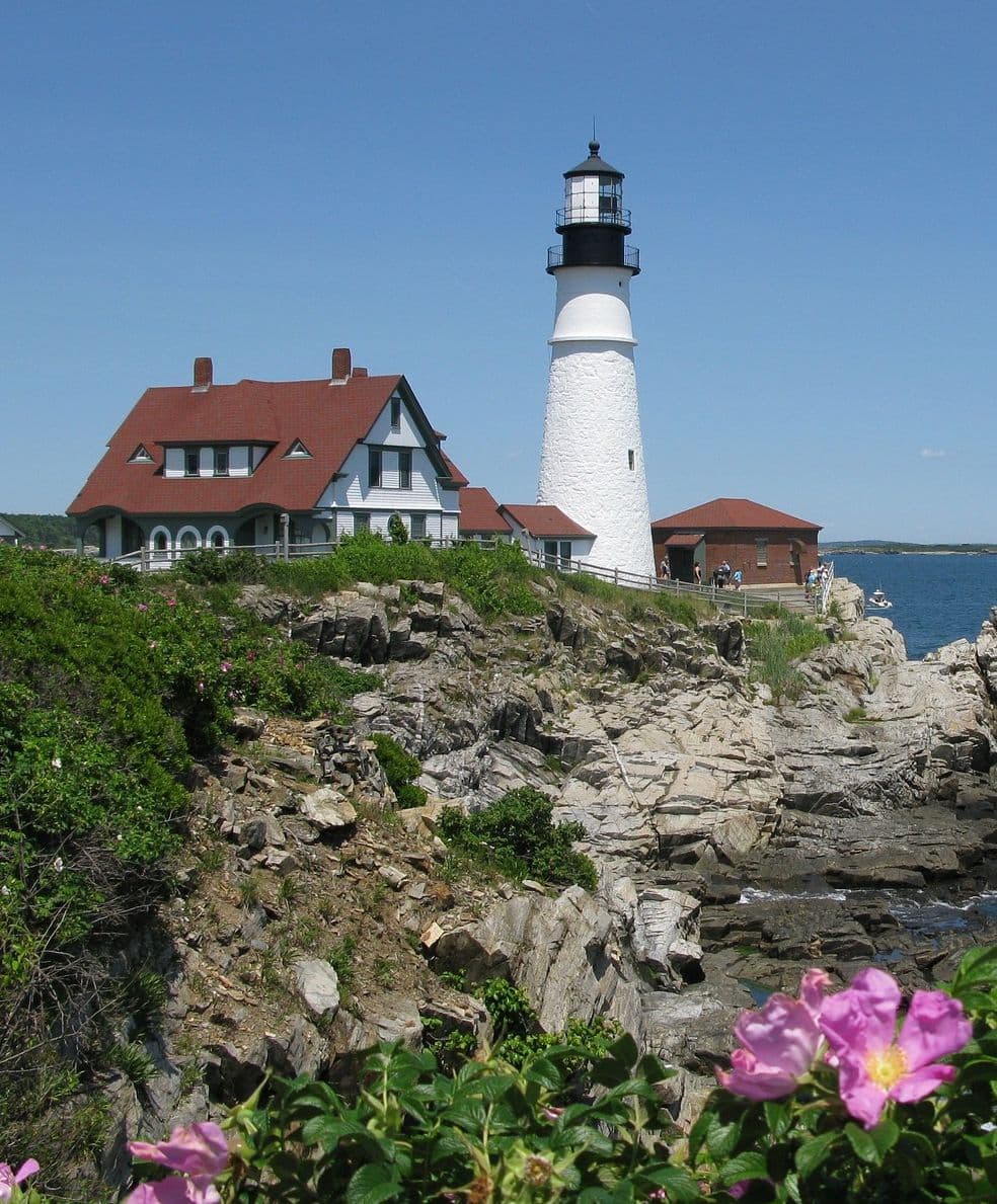 A lighthouse in portland