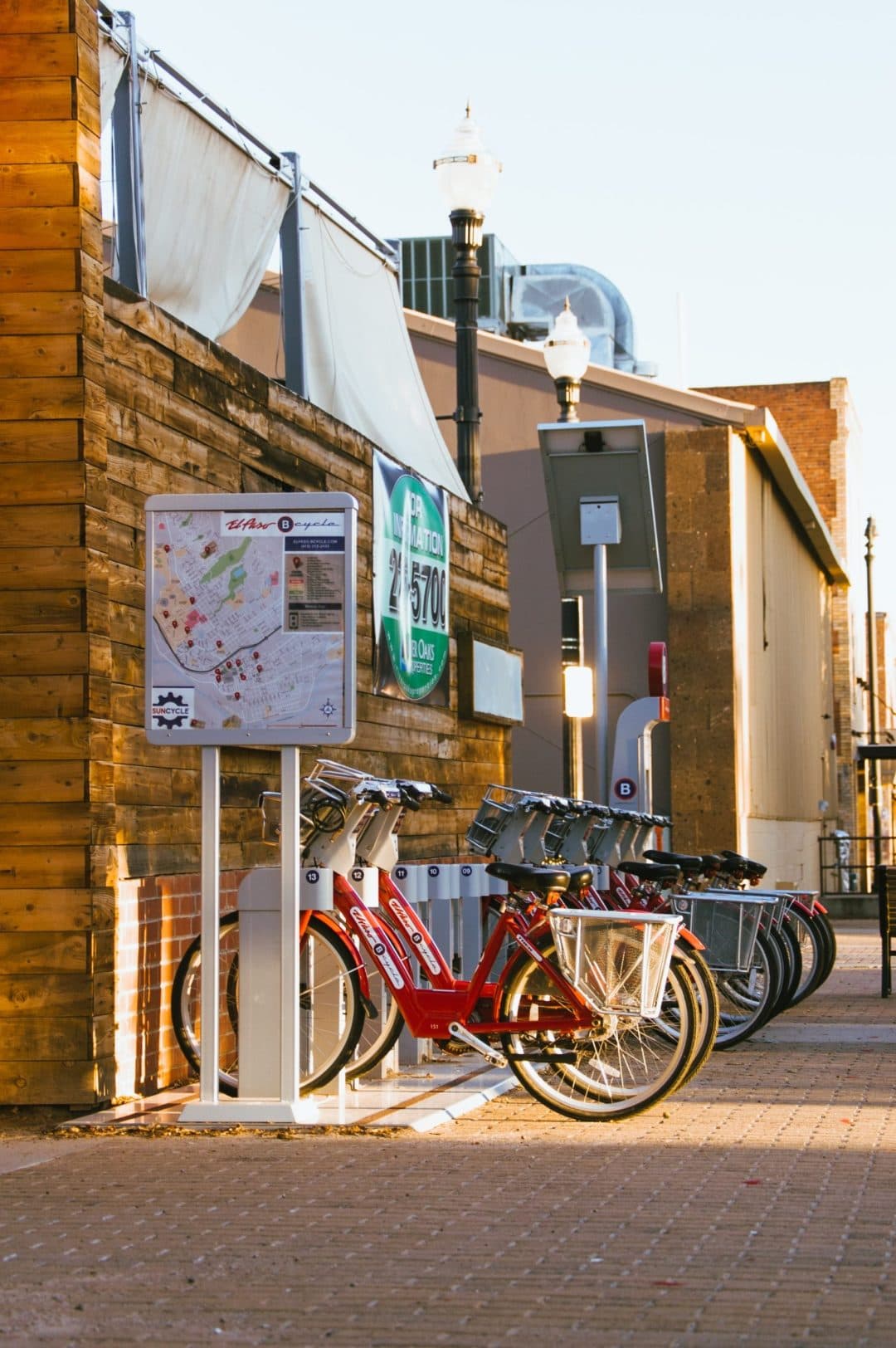 bike share rack in El Paso